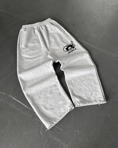 2025 Embroidery Design Sports Pants Men and Women Y2K Retro Loose Casual Pants Personalized Leg Zipper Design Straight Pants