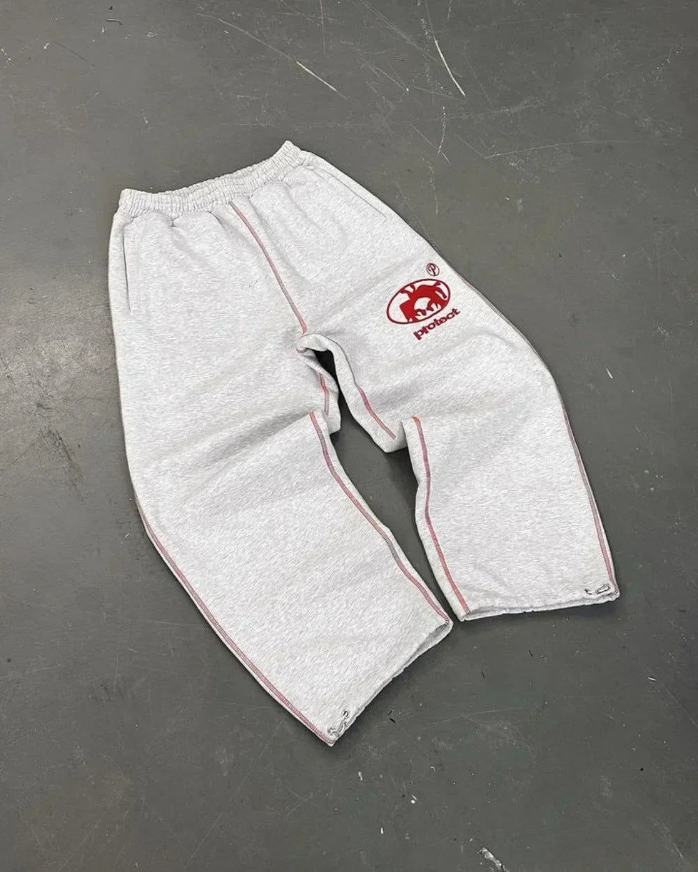 2025 Embroidery Design Sports Pants Men and Women Y2K Retro Loose Casual Pants Personalized Leg Zipper Design Straight Pants