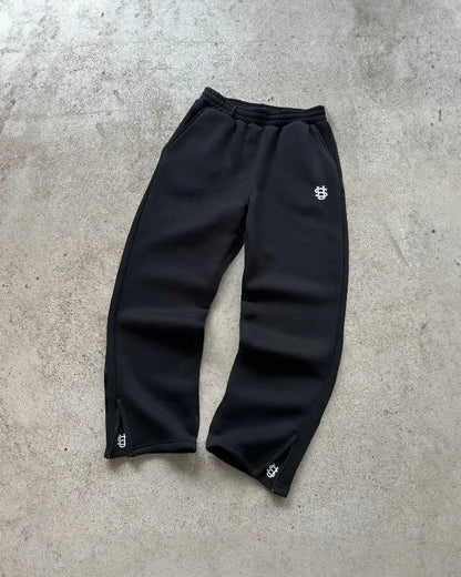 2025 Embroidery Design Sports Pants Men and Women Y2K Retro Loose Casual Pants Personalized Leg Zipper Design Straight Pants