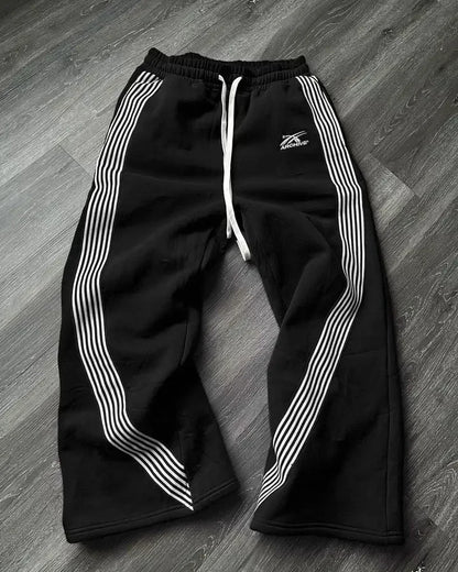 2025 Embroidery Design Sports Pants Men and Women Y2K Retro Loose Casual Pants Personalized Leg Zipper Design Straight Pants