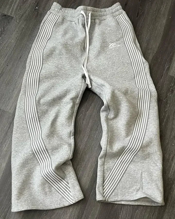 2025 Embroidery Design Sports Pants Men and Women Y2K Retro Loose Casual Pants Personalized Leg Zipper Design Straight Pants
